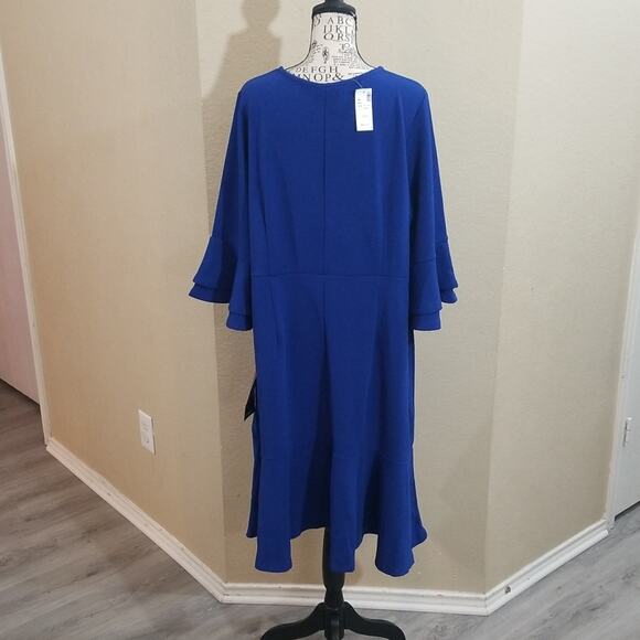 AVENUE bell sleeve ruffled dress plus size 20 NEW - Picture 3 of 10